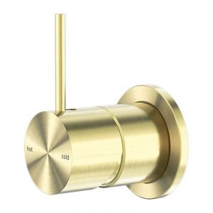 Mecca Shower Mixer 60mm Handle Up Plate in Brushed Gold