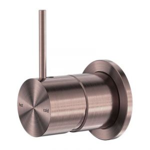 Mecca Shower Mixer 60mm Handle Up Plate in Brushed Bronze