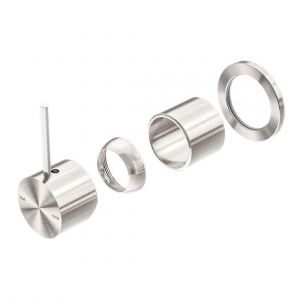 Mecca Shower Mixer 60mm Handle Up Plate Trim Kits Only in Brushed Nickel