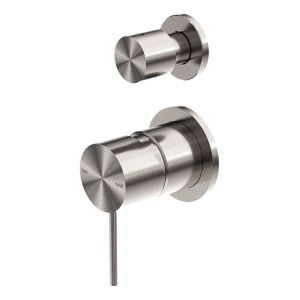 Mecca Shower Mixer With Divertor Separate Back Plate in Brushed Nickel