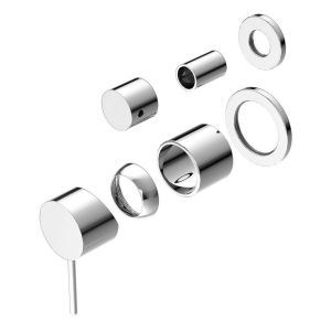 Mecca Shower Mixer With Divertor Separate Back Plate Trim Kits in Chrome