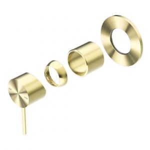 Mecca Shower Mixer 80mm Plate Trim Kits Only in Brushed Gold
