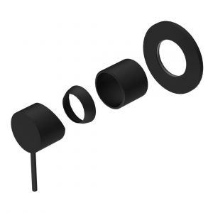 Mecca Shower Mixer 80mm Plate Trim Kits Only in Matte Black