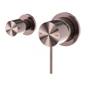 Mecca Shower Mixer With Horizontal 2 Way Divertor in Brushed Bronze