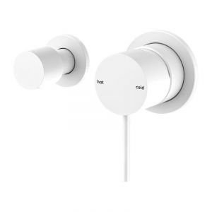 Mecca Shower Mixer With Horizontal 2 Way Divertor in Matte White