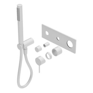 Mecca Shower Mixer Divertor System Trim Kits Only in Matte White