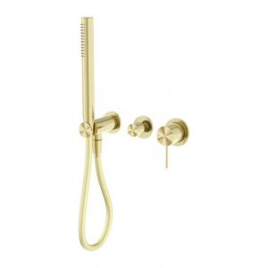 Mecca Shower Mixer Divertor System Separate Back Plate in Brushed Gold