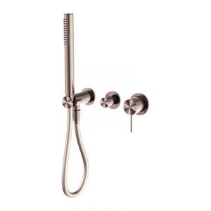 Mecca Shower Mixer Divertor System Separate Back Plate in Brushed Bronze