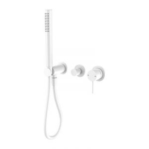Mecca Shower Mixer Divertor System Separate Back Plate in Matte White