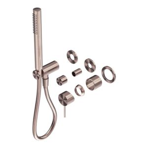 Mecca Shower Mixer Divertor System Separate Back Plate Trim Kits in Brushed Bronze