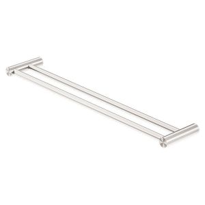 New Mecca Double Towel Rail 600mm - Brushed Nickel