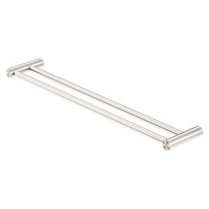 New Mecca Double Towel Rail 800mm - Brushed Nickel