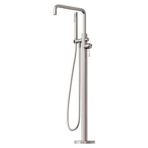Opal Freestanding Bath Mixer With Hand Shower - Brushed Nickel