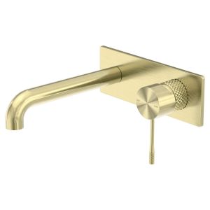 Opal Wall Basin/Bath Mixer 120mm - Brushed Gold