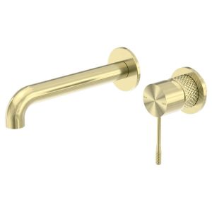 Opal Wall Basin/Bath Mixer Separate Back Plate 120mm - Brushed Gold