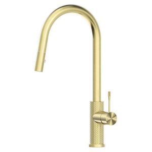 Opal Pull Out Sink Mixer With Vegie Spray Function - Brushed Gold