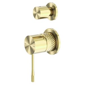 Opal Shower Mixer With Divertor Separate Plate - Brushed Gold