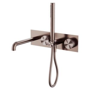Opal Progressive Shower System With Spout 230mm - Brushed Bronze