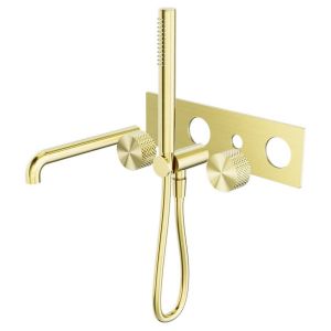 Opal Progressive Shower System With Spout 230mm Trim Kits Only - Brushed Gold