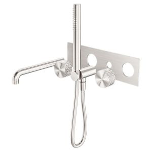 Opal Progressive Shower System With Spout 230mm Trim Kits Only - Brushed Nickel
