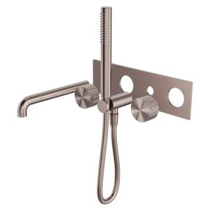 Opal Progressive Shower System With Spout 230mm Trim Kits Only - Brushed Bronze