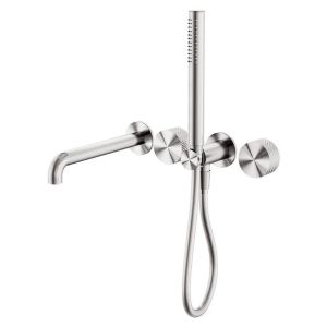 Opal Progressive Shower System Separate Plate With Spout 250mm - Brushed Nickel