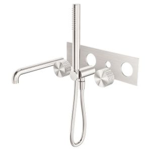 Opal Progressive Shower System Separate Plate With Spout 230mm Trim Kits Only - Brushed Nickel