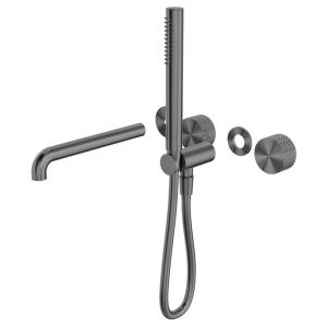 Opal Progressive Shower System Separate Plate With Spout 230mm Trim Kits Only - Graphite