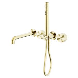 Opal Progressive Shower System Separate Plate With Spout 250mm - Brushed Gold