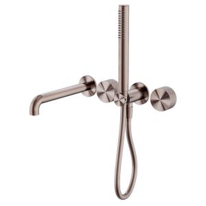 Opal Progressive Shower System Separate Plate With Spout 250mm - Brushed Bronze