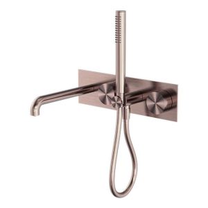 Kara Progressive Shower System With Spout 230mm in Brushed Bronze