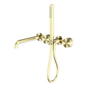 Kara Progressive Shower System Separate Plate With Spout 230mm in Brushed Gold