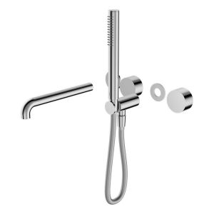 Kara Progressive Shower System Separate Plate With Spout 230mm Trim Kits in Chrome