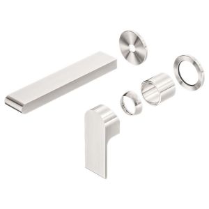 Bianca Wall Basin/Bath Mixer Separate Back Plate 187mm Trim Kits Only - Brushed Nickel