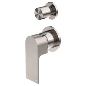 Bianca Shower Mixer With Divertor Separate Back Plate - Brushed Nickel
