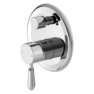 York Shower Mixer With Divertor With Metal Lever - Chrome