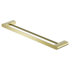 Bianca Double Towel Rail 600mm - Brushed Gold