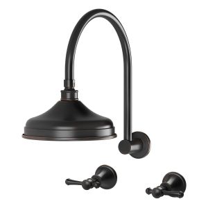 Nostalgia Lever Shower Set - Antique Black