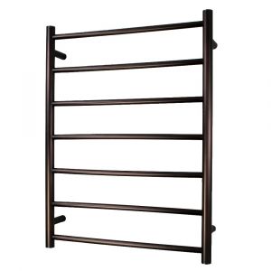 Round Heated Towel Rail ORB-RTR01LEFT Oil Rubbed Bronze