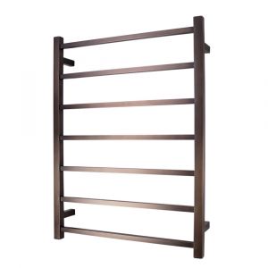 Square Heated Towel Rail ORB-STR01LEFT Oil Rubbed Bronze