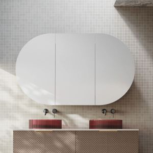 Elli Pill 1500mm Shaving Cabinet - Matte White