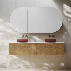 Elli Pill 1800mm Shaving Cabinet - Matte White