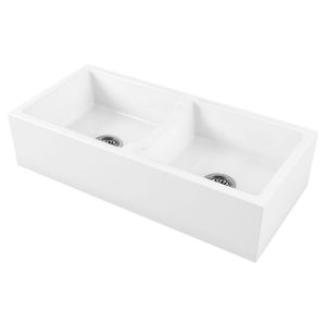 Patri 100X47 Fireclay Double Bowl Butler Sink