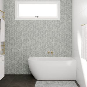 Polino 1400mm Gloss White Corner Bath - Right
