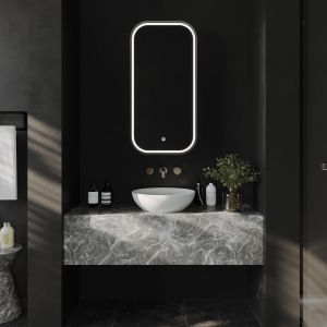 Piazza LED Rectangular Shaving Cabinet, Georgian Metal