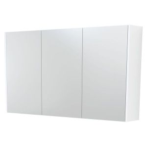 1200 Mirror Cabinet with Satin White Side Panels