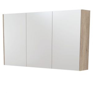 1200 Mirror Cabinet with Scandi Oak Side Panels