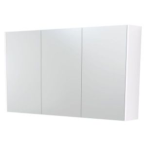 1200 Mirror Cabinet with Gloss White Side Panels