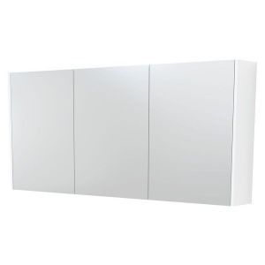 1500 Mirror Cabinet with Satin White Side Panels