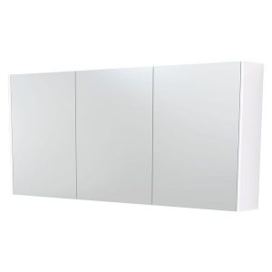1500 Mirror Cabinet with Gloss White Side Panels